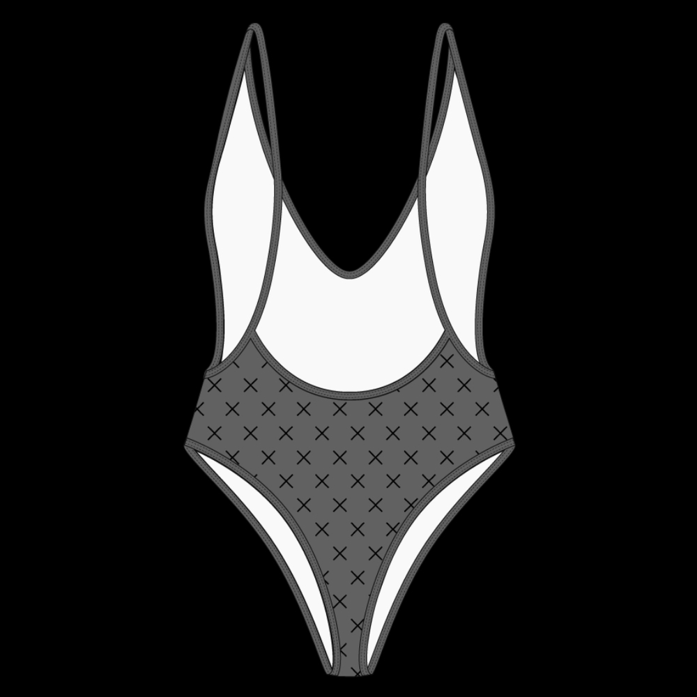 Boutine LA Grey one piece swimsuit